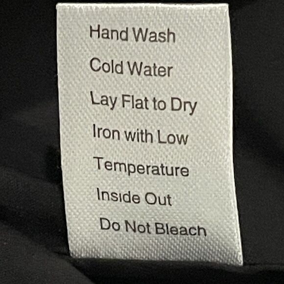 Misook Ruched Sleeve Nylon Blend Tunic Popover Size Large Black Quiet Luxury - Picture 15 of 15